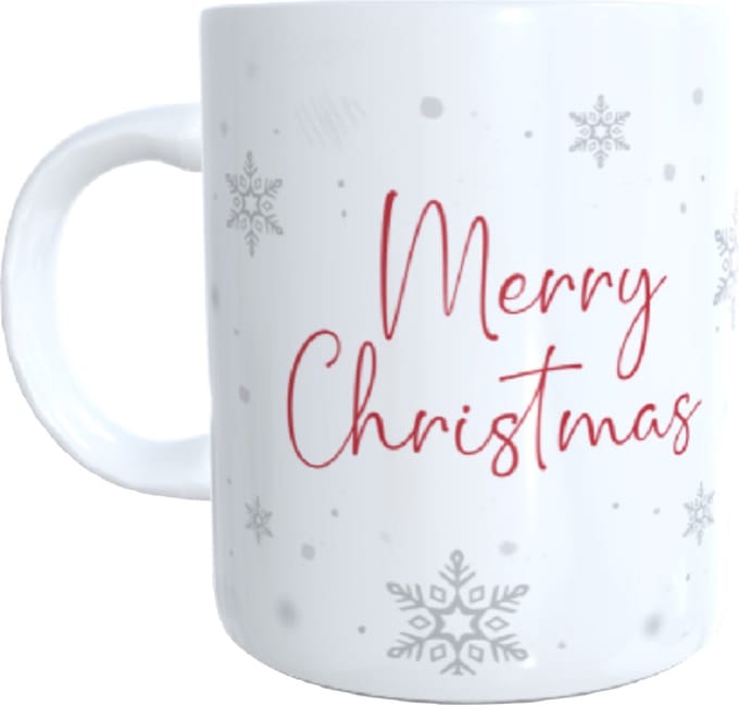 Bedrukte koffie beker - thee mok merry christmas - kerstman
