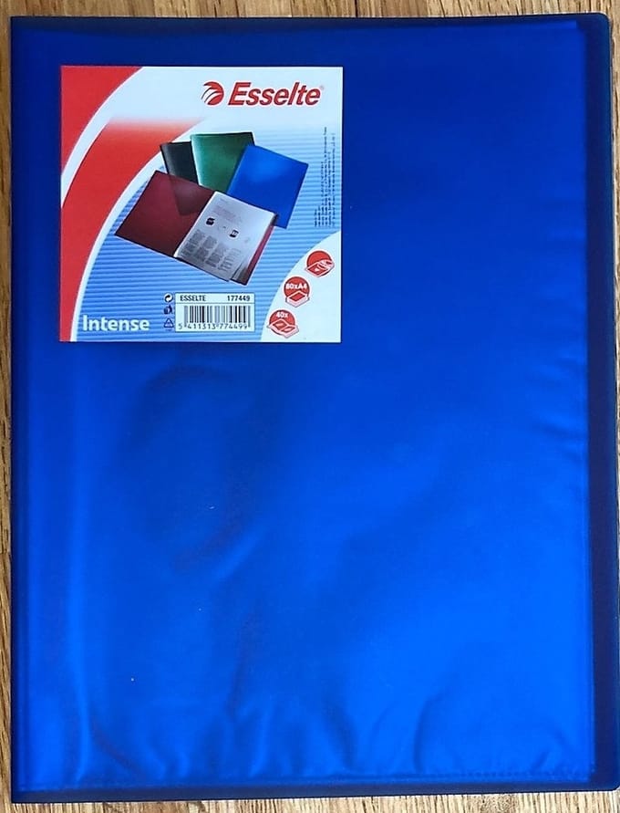 Esselte - showalbum A4 - blauw - 40 tassen