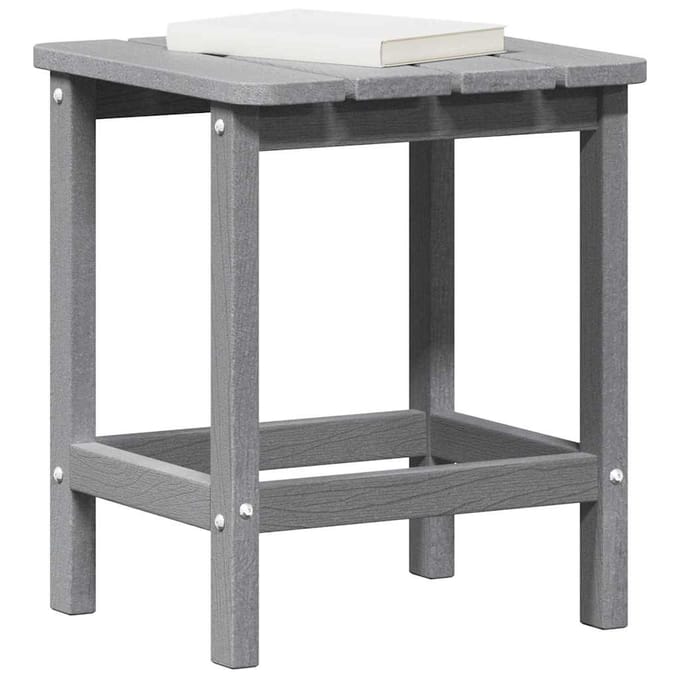 vidaXL Bijzettafel Lichtgrijs 38 x 38 x 46 cm Polyetheen