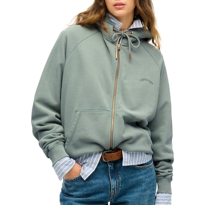 Kapuzensweatshirt met rits, raglanmouwen voor dames Superdry Logo Essential