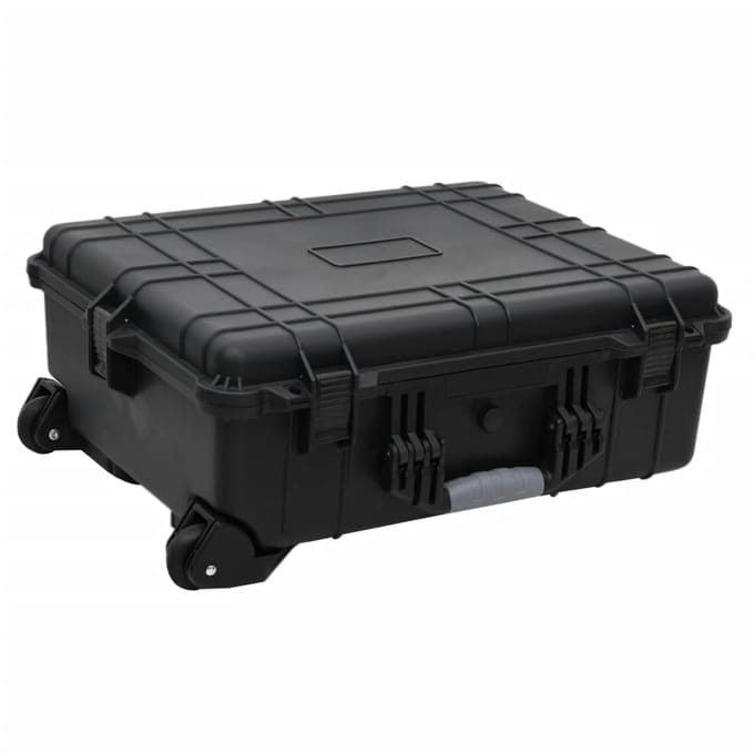vidaXL - Flightcase - op - wieltjes - 63x50x23 - cm - PP - zwart