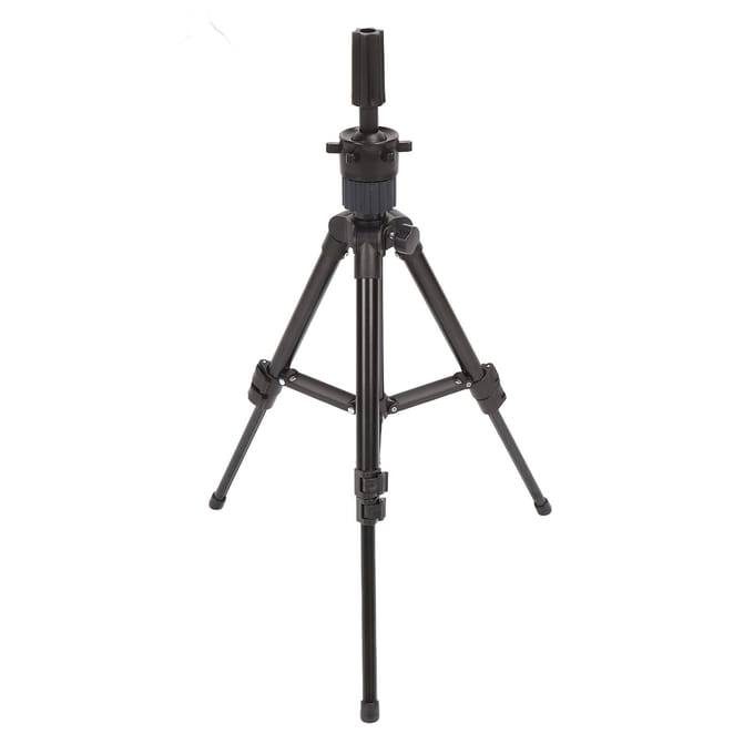 Intrekbaar Hoofd Model Statief Aluminiumlegering Mannequin Hoofdstandaard voor Kappers Training black
