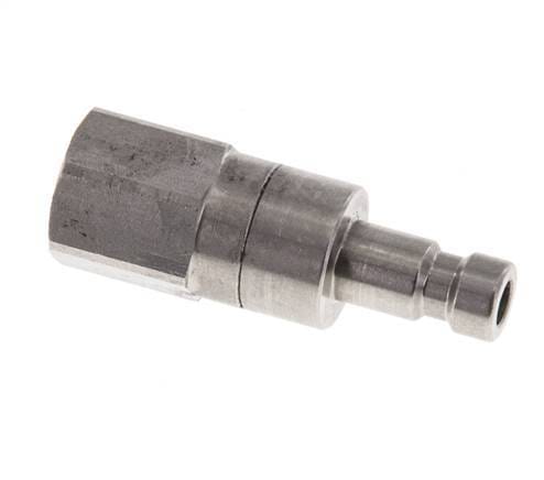 RVS DN 2.7 (Micro) Luchtkoppeling Insteeknippel M5 Binnendraad Double Shut-Off - CLP2-F-S-SV-5