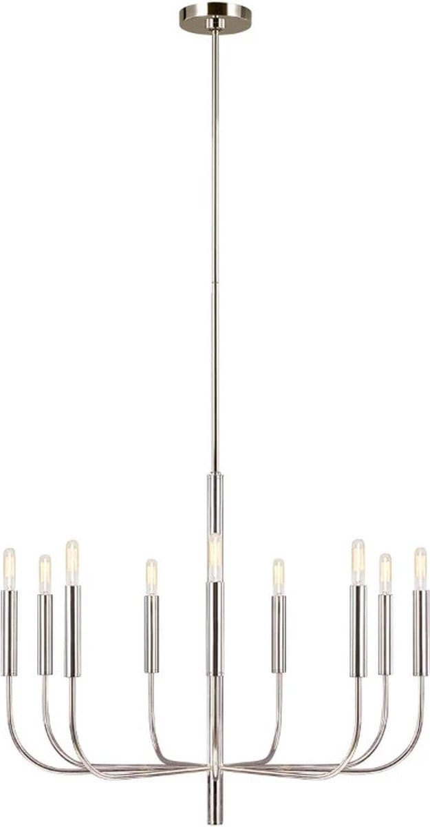 Feiss LED Kroonluchter | 9X E14 Max 60W | Dimbaar | Polished Nickel