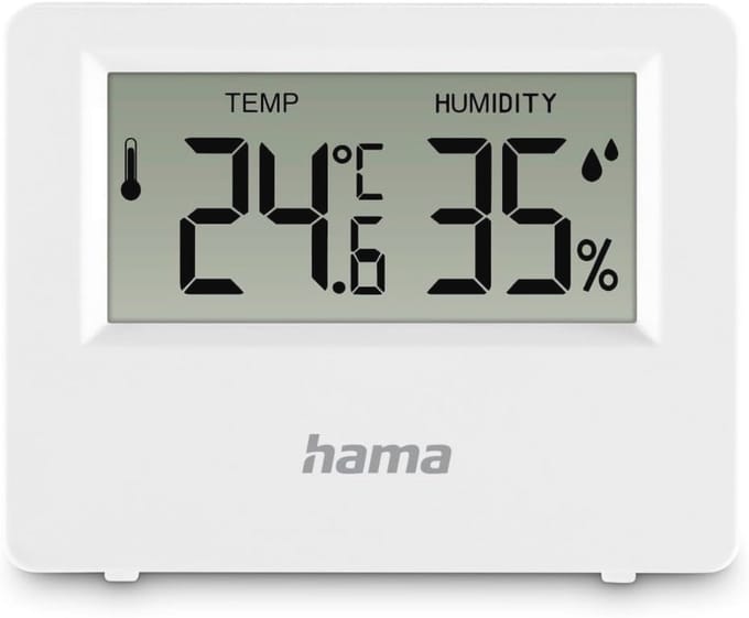 Digitaal Thermometer Hygrometer voor Binnen en Buiten - Wit