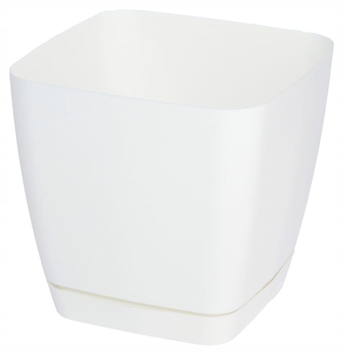 Toscana Pot Wit 150mm met Schotel - Vorm-Plastic