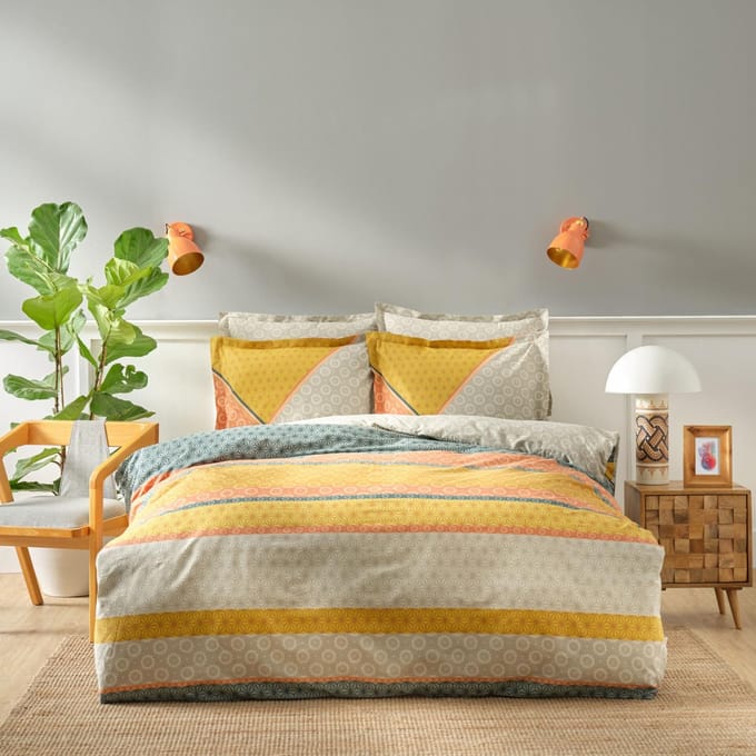 Beddengoedset Mosterd Tweepersoonsbed 100% Katoen