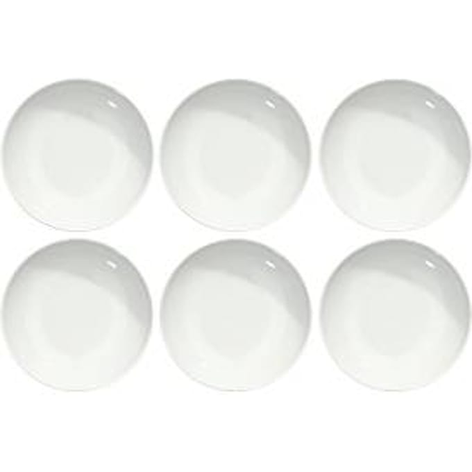 Dinerbord Solea diep, Ø 205 mm, effen, wit, Porselein, 6 st.