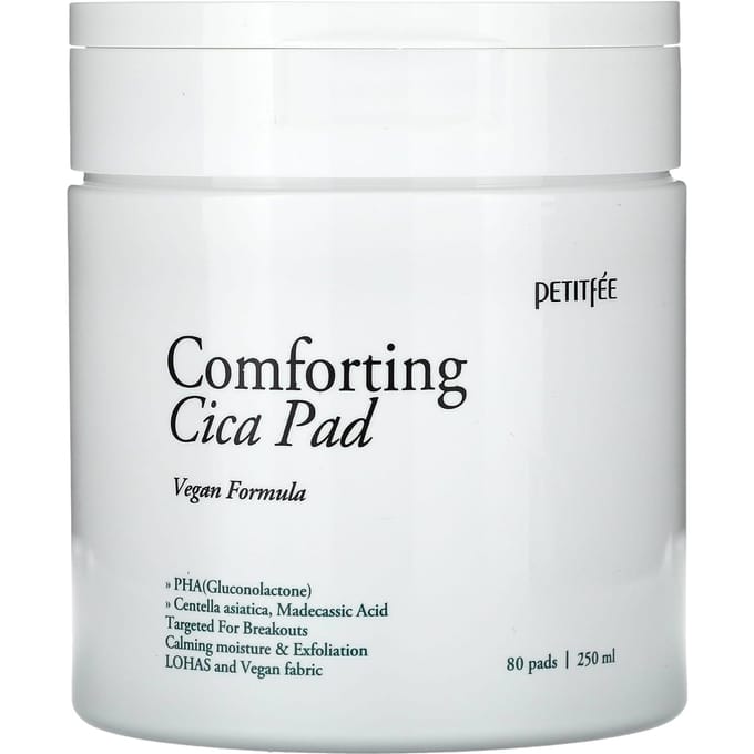Petitfee, Comforting Cica Pad, 80 sheets, 250ml white