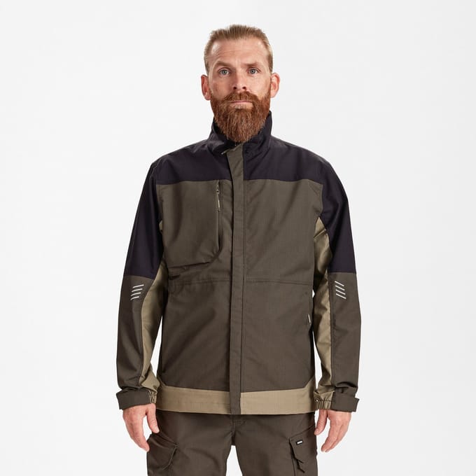 Engel Entire werkjack met 2-weg stretch 1329-144 - Forest Green / Black - M
