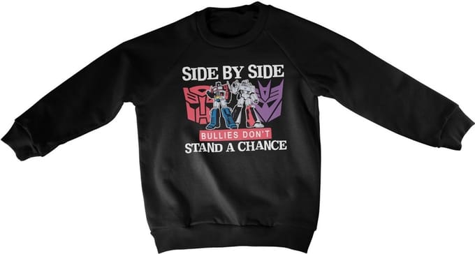 Transformers Kinder Side By Bullies Don't Stand A Chance Kids-sweatshirt HSB-31-TF1206-DTF560