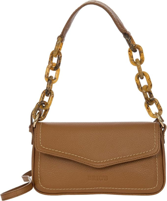 BRIC'S Leren Schoudertas Gondola Shoulderbag Leather Bruine