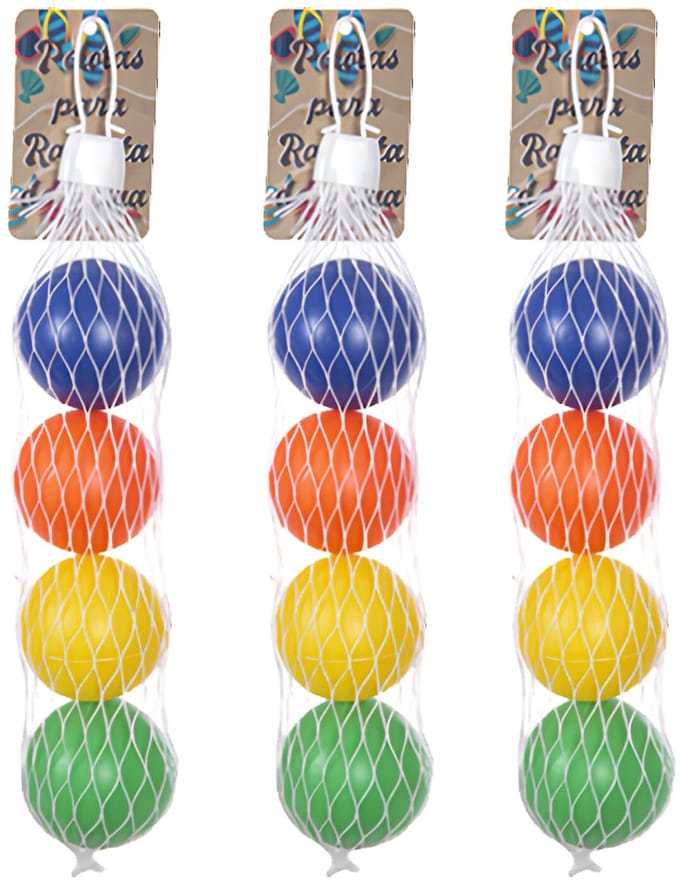 Beachballetjes - multi gekleurd - 40 mm - Set van 12x stuks - premium - strand