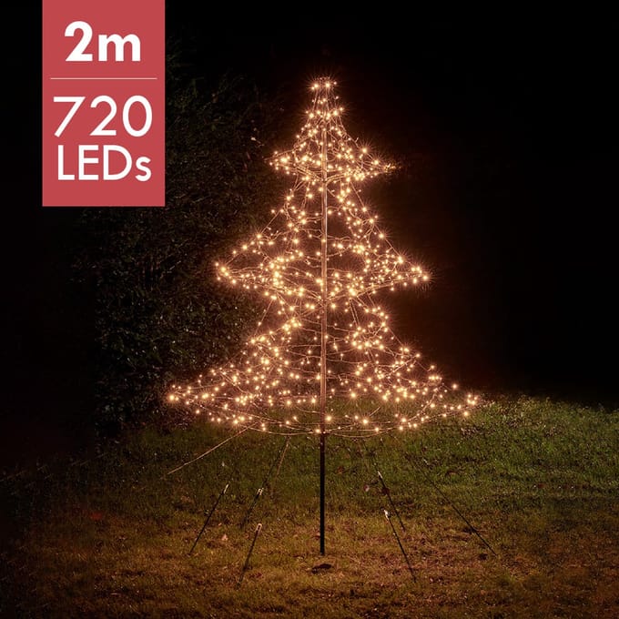 Buiten Kerstboom met 720 LED lampjes - warm wit - 200CM