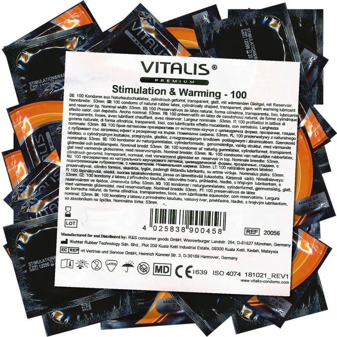 Vitalis stimulatie & warmte, 100-pack Condooms, 100 stuks