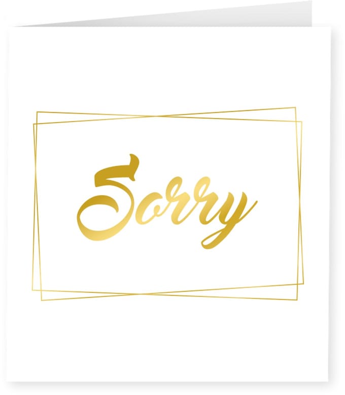 Gold white cards - Sorry