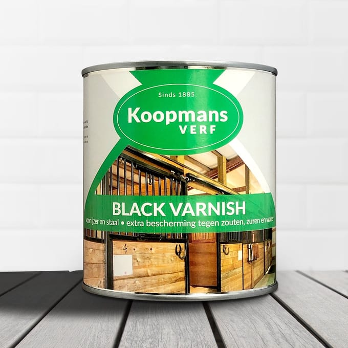 Koopmans Black Varnish - Beits - Dekkend - Terpentine basis - Zwart