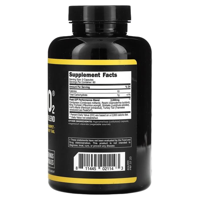 Peak O2, Ultieme Paddestoelenmix, 2.000 mg, 180 Capsules (666 mg per capsule)