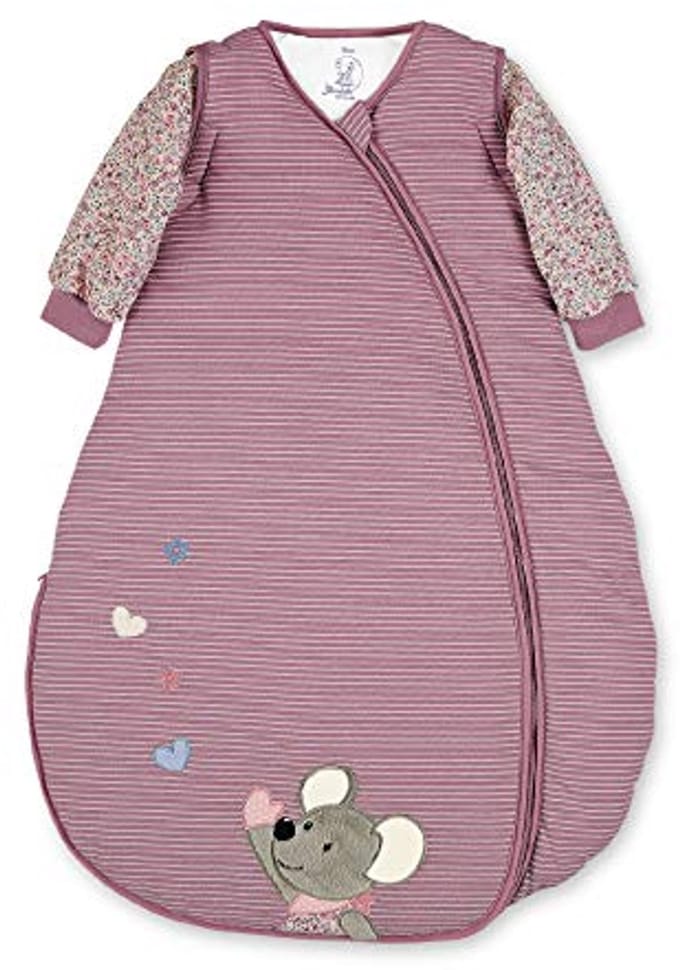 Jersey slaapzak - Wikkeldoek baby - Comfortabel slapen - Afneembare mouwen - 70 cm - Roze