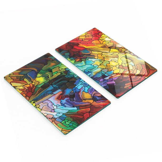 Multifunctionele decoratieve glazen panelen met glas-in-loodprint 2x30x52 cm