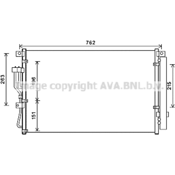 Condensator, airconditioning AVA COOLING HY5345D AVA