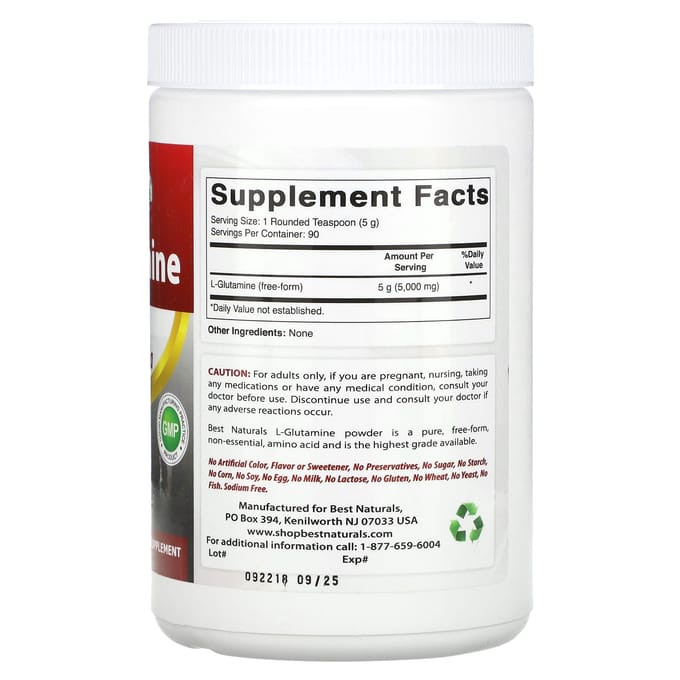 Best Naturals, L-Glutamine, 1 lb (454 gr)