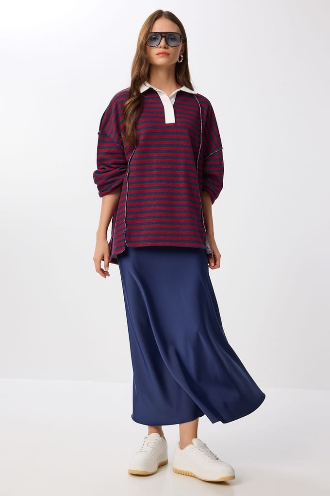 Hoge Taille Satijnen Maxi Rok
