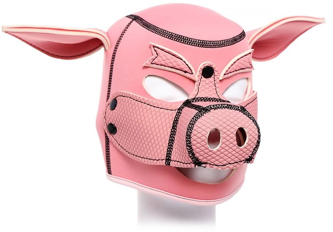 Kiotos - Neopreen Roze Varkentjes Masker/Hood