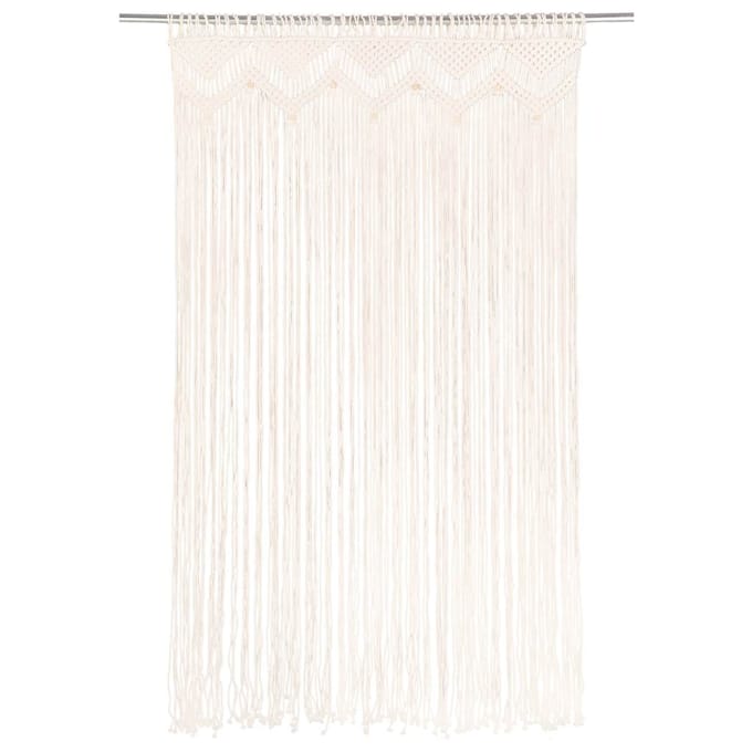vidaXL - Gordijn - macramé - 140x240 - cm - katoen