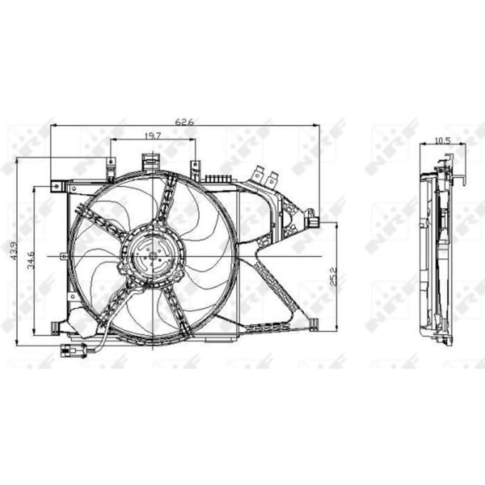 Koelventilatorwiel, motorkoeling NRF 47012
