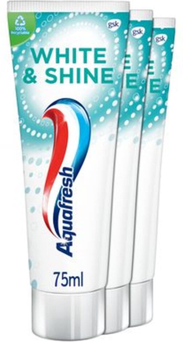 Aquafresh - Tandpasta White & Shine - 3 x 3 stuks - Voordeelverpakking