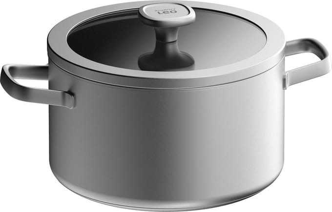 LEO Kookpot met deksel Graphite - Ø 24cm - Metaal - PFAS-vrij