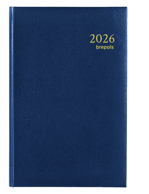 Agenda Brepols 2027 - Saturnus - 1 week/2 pagina's - Blauw - 14 x 21,5 cm
