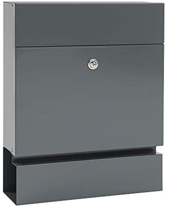 Brievenbus Serenade met Krantenhouder - 465 x 371 x 112 mm - Basalt Grijs