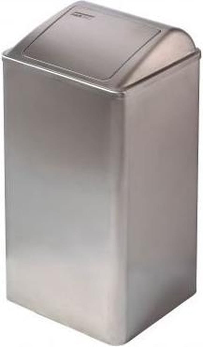 Mediclinics | Afvalbak | Gesloten | RVS | Inhoud: 65 liter