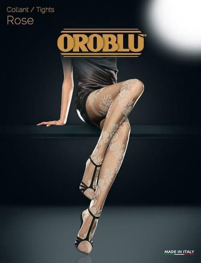 Panty Oroblu rose fashion 20 den - Bruin - M