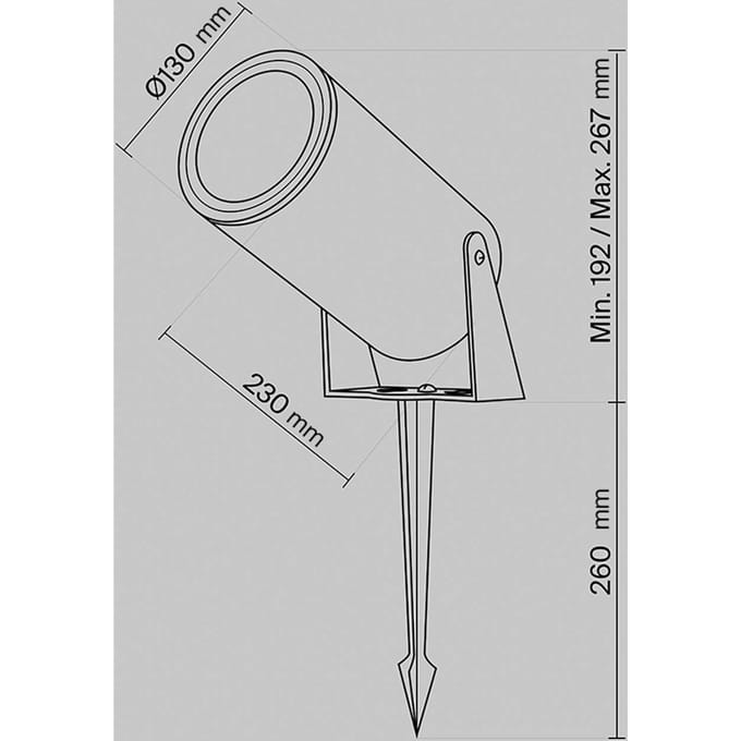 Maytoni LED prikspot Bern, wit, aluminium, IP65