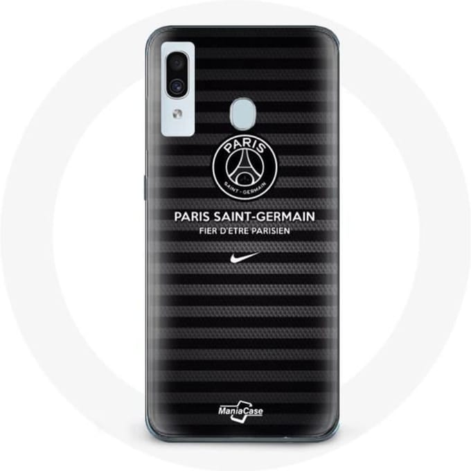 Coque de protection - PSG - Samsung Galaxy A20 - Noir - Souple - Sportif