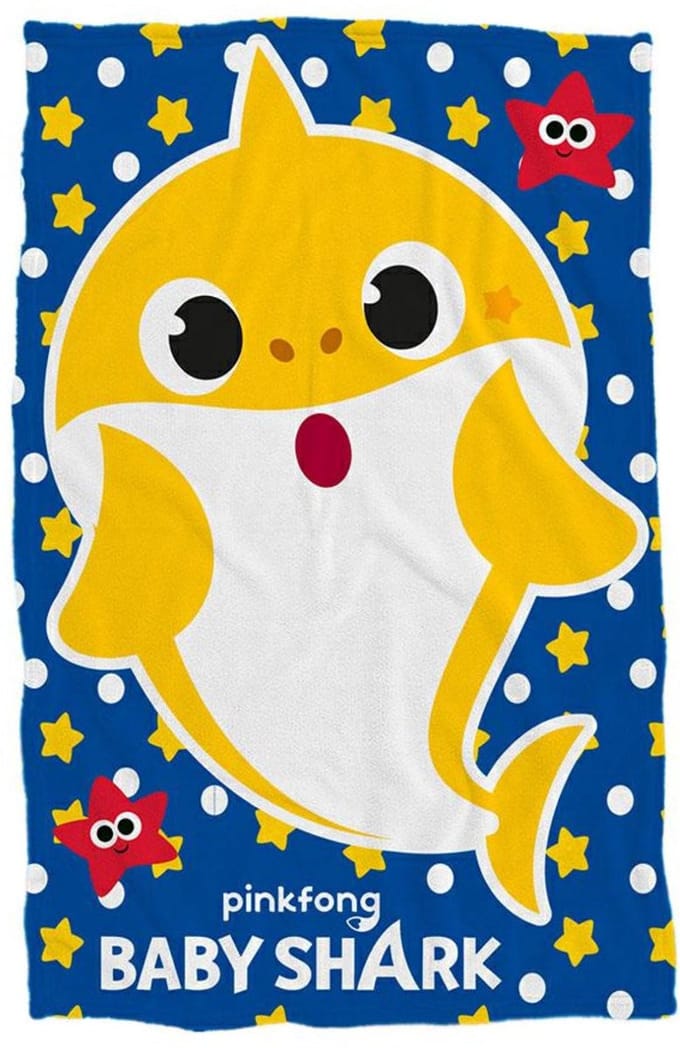 Baby Shark Coral-Fleece Deken