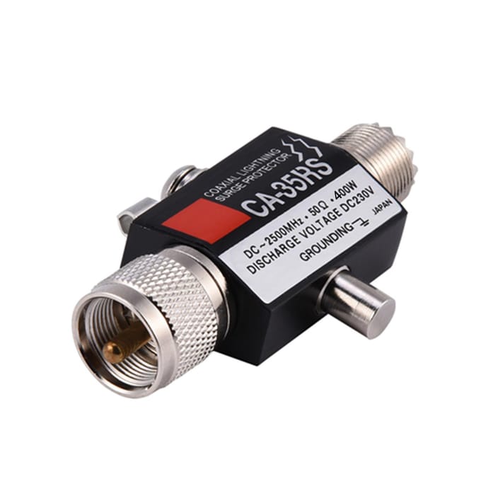 CA 35RS Coaxiale Bliksembeveiliging Aardleider Mannelijk naar Vrouwelijk UHF Connector gray