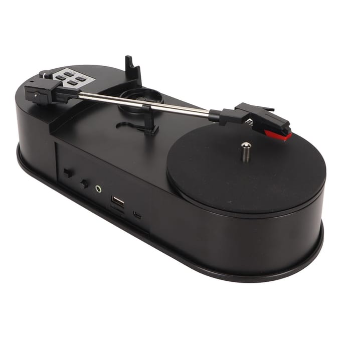 Platine vinyle portable, convertisseur USB vers MP3, compatible avec les lecteurs vintage 33/45 pouces avec prise jack 3,5 mm