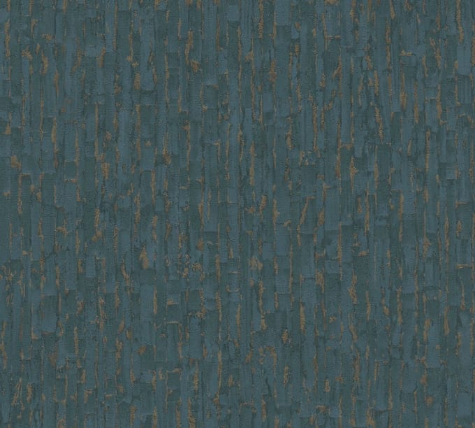 RUW BETONSTRUCTUUR BEHANG | Industrieel - blauw goud - A.S. Création Metropolitan Stories Hot Spots