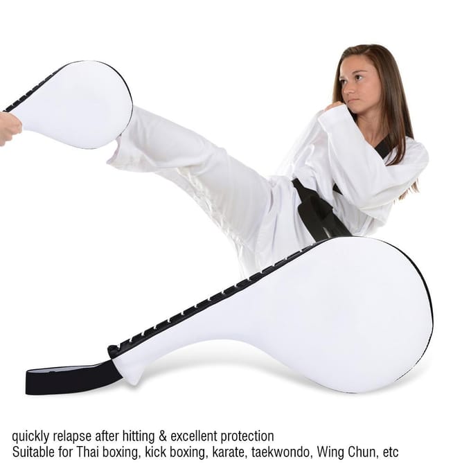 Boksen Taekwondo Karate Schop Stoten Training Doel Zachte PU Spons Pad (Volwassen) white