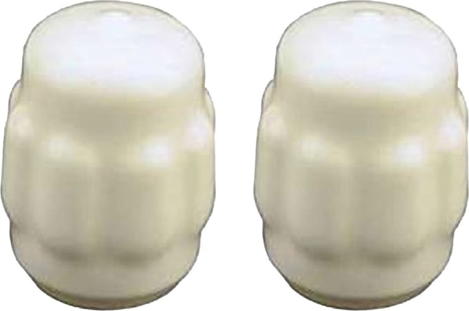 QlinQ Deurbuffer - 2x - deurstopper - wit - kunststof - 55 x 40 mm - schroefbevestiging - afdekkap