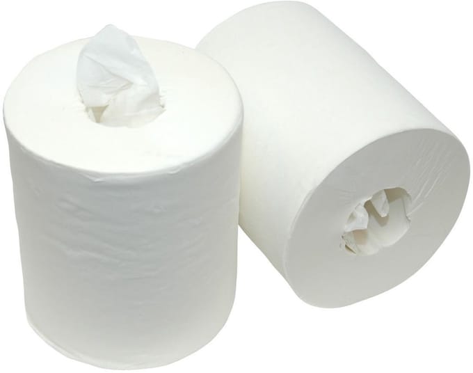 Midirollen wit cellulose 1-laags 275 meter zonder koker 6 rollen (6151807594569)