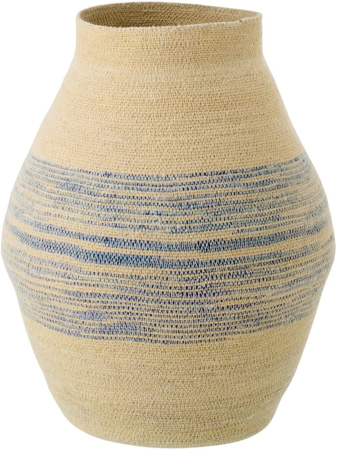 J-Line mand Gestreept - zeegras - naturel/blauw - small