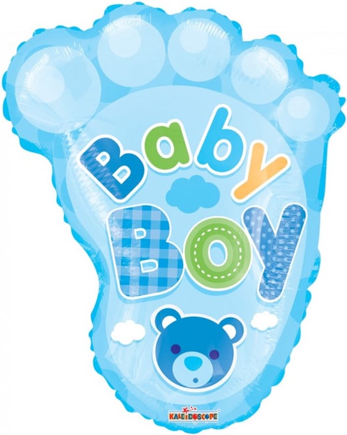 Baby boy  voetje ballon.