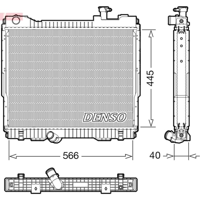 Radiator, motorkoeling DENSO DRM23119