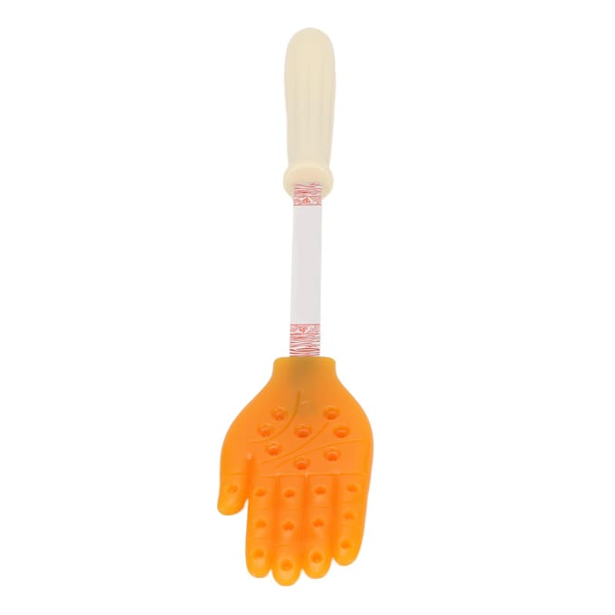 Massage Hamer Stok Hand Palm Vormig Zacht Siliconen Lichaamsmassage Hamer Klop met Essentiële Olie orange