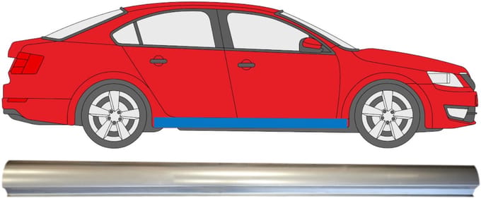 Reparatie dorpel onderste deel voor Skoda Octavia III 2013-2020 / Rechts